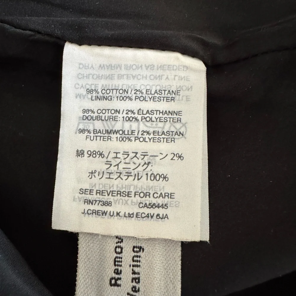 J.Crew No. 2 Pencil Skirt Black White Striped Size 6